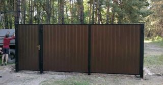 Купить распашные ворота из профнастила Печора, цена от 2701 руб.